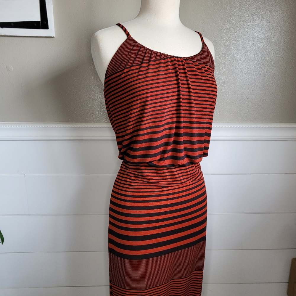 Black & Red Striped Maxi Dress from Love Culture